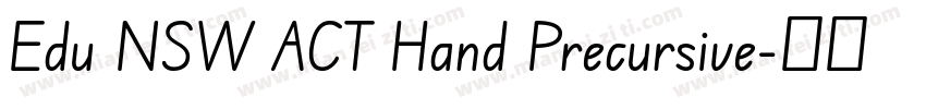 Edu NSW ACT Hand Precursive字体转换